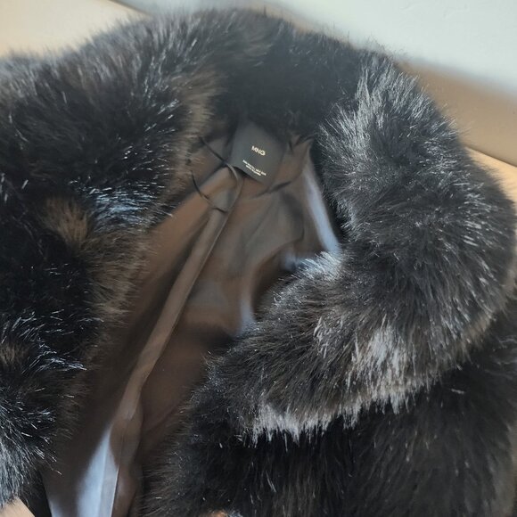 Mango Faux Fur Jacket "NEW" - Picture 11 of 16